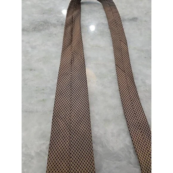 Stefano Ricci 3.5" Luxury Tie Gold Blue Silk Geometric Executive Handmade Italy